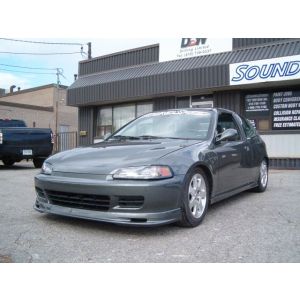 PU Design Vorne Spoilerlippe Mugen Style Schwarz Polyurethan Honda Civic