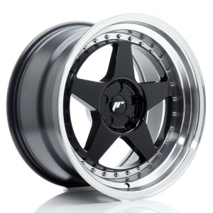 JR-Wheels JR6 Felgen 18 Zoll 10J ET0-25 Custom PCD Flow Form Gloss Black Machined Lip