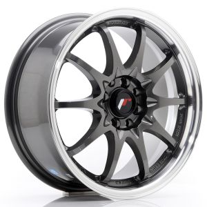 JR-Wheels JR5 Felgen 16 Zoll 7J ET30 5x100,5x114.3 Gun Metal Machined Lip