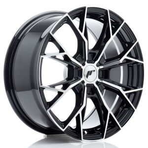 JR-Wheels JR49 Felgen 17 Zoll 8J ET20-40 Custom PCD Guss Gloss Black Machined Face