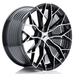 JR-Wheels JR49 Felgen 19 Zoll 9.5J ET20-45 Custom PCD Flow Form Gloss Black Machined Face