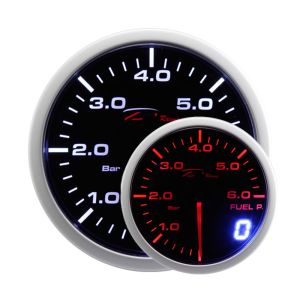 Depo Racing Anzeige Dual View Serie Schwarz 52mm Kraftstoffdruck