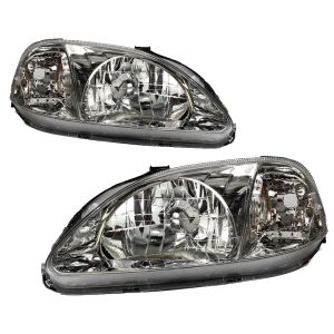 SK-Import Scheinwerfer Amber Corner Chrom Gehäuse Honda Civic Facelift 1999-2001