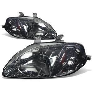 SK-Import Scheinwerfer Amber Corner Chrom Gehäuse Getöntes Glas Honda Civic Facelift 1999-2001