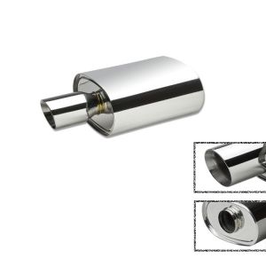 SK-Import Hinten Universal Muffler Oval 89mm Edelstahl