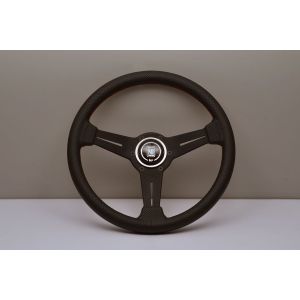 Nardi Lenkrad Schwarze Kreuzstichnaht Eben Schwarz 330mm Leder