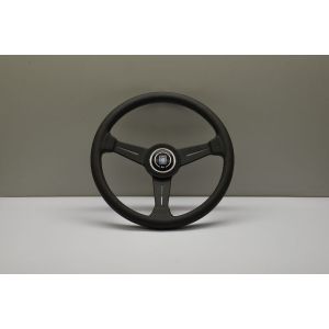 Nardi Lenkrad Schwarze Kreuzstichnaht Eben Schwarz 340mm perforiertes Leder