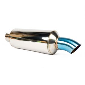 M2 Motorsport Universal Muffler Toda Style Poliert 63.5mm Edelstahl