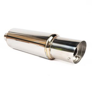 M2 Motorsport Universal Muffler Poliert 63.5mm Edelstahl