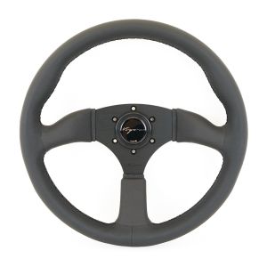 Vigor Lenkrad Spa Schwarze Kreuzstichnaht Schwarz - Schwarz 350mm Leder