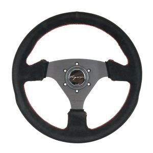 Vigor Lenkrad Monza Rote Kreuzstichnaht Schwarz - Schwarz 330mm Wildleder