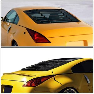 SK-Import Hinten Window Louvers Schwarz ABS Plastik Nissan 350Z
