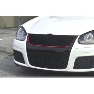 SK-Import Vorne Grill Badgeless Schwarz - Rot ABS Plastik Volkswagen Golf