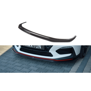 Maxton Vorne Spoilerlippe V2 Schwarz Glänzend ABS Plastik Hyundai I30