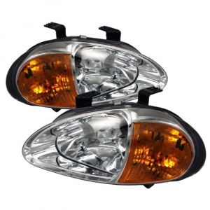 Spring Scheinwerfer JDM Style Amber Corner Chrom Gehäuse Honda Del Sol