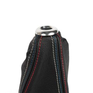 D1 Spec Schaltsack Motorsport-Nähte M-performance Stitching Style Schwarz Leder