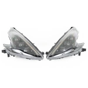 Coplus Scheinwerfer LED Schwarzes Gehäuse Getöntes Glas Nissan 370Z