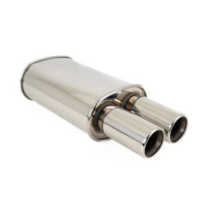 SK-Import Hinten Universal Muffler Dual Tip Edelstahl