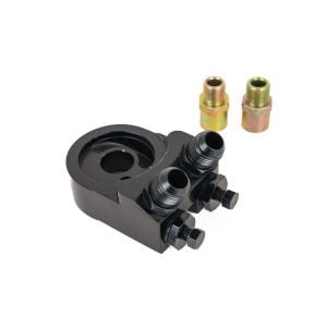 SK-Import Sandwichplate Adapter mit Thermostat doppelt gebogen Schwarz Aluminium