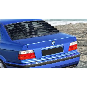 ABS Dynamics Hinten Window Louvers Schwarz Polyester BMW 3-serie