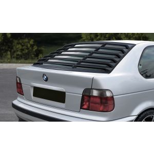 ABS Dynamics Hinten Window Louvers Schwarz Polyester BMW 3-serie