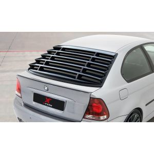 X-Form Hinten Window Louvers Schwarz Glänzend ABS Plastik BMW 3-serie