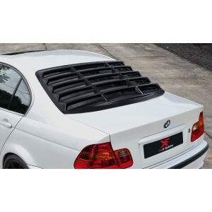 X-Form Hinten Window Louvers Schwarz Glänzend ABS Plastik BMW 3-serie