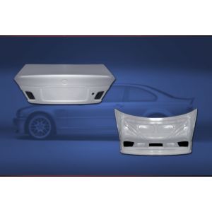 ABS Dynamics Hinten Heckklappe Unbemalt Polyester BMW 3-serie