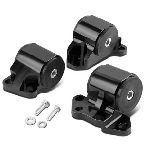 SK-Import Motorhalter 2 Hole Schwarz Billet Aluminium Honda Civic