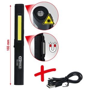 KS tools Inspektionslampe 350 / 120 Lumen LED Schwarz Aluminium