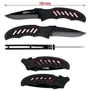 KS tools Klappmesser mit Verriegelung 25mm Schwarz