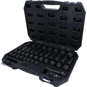 KS tools Steckschlüsselsatz Kraft Schwarz Stahl