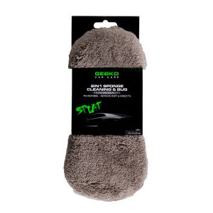 Gecko Schwamm 2 in 1 Grau Microfaser