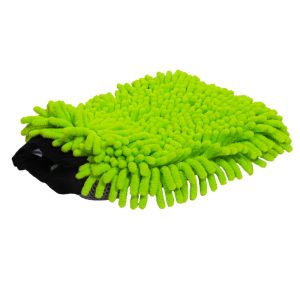 Gecko Waschhandschuh 2 in 1 Grün Microfaser