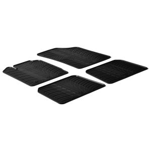 Gledring Fussmatten Schwarz Gummi Renault Clio