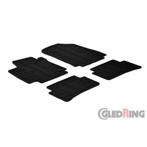 Gledring Fussmatten Schwarz Gummi Renault Clio