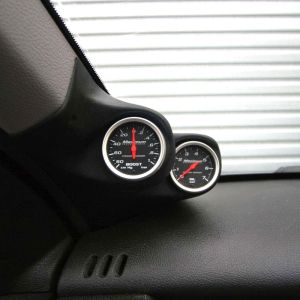 RGM Anzeigenhalter A-Säule 2 Anzeigen Schwarz 52mm ABS Plastik Audi A4