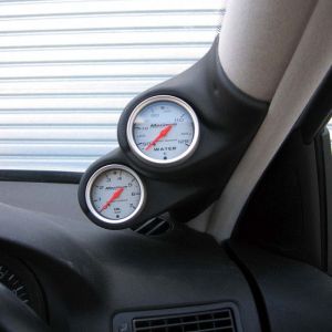 RGM Anzeigenhalter A-Säule 2 Anzeigen Schwarz 52mm ABS Plastik Seat Ibiza