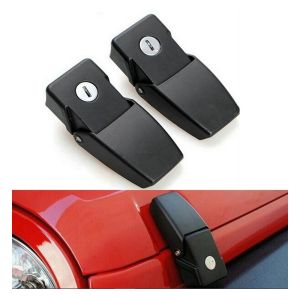 SK-Import Haubenverschlüsse mit Verschluss Schwarz Stahl Jeep Wrangler