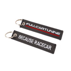 Fullcartuning Schlüsselanhänger Because Racecar Grau
