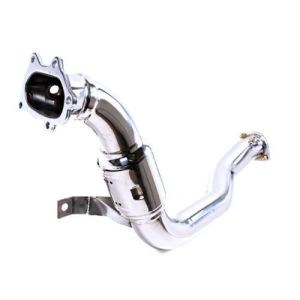 M2 Motorsport Downpipe Race mit Katalysator Poliert 76mm Edelstahl Subaru Impreza