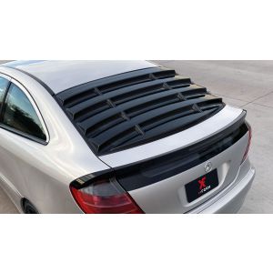 X-Form Hinten Window Louvers Schwarz Glänzend ABS Plastik Mercedes C-Class
