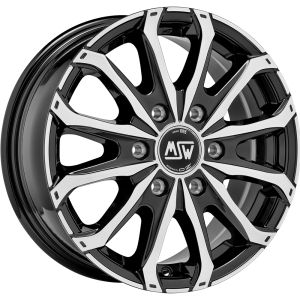 MSW MSW 48 Van 6L Felgen 16 Zoll 6.5J ET68 6x125 Glanz Schwarz Machined