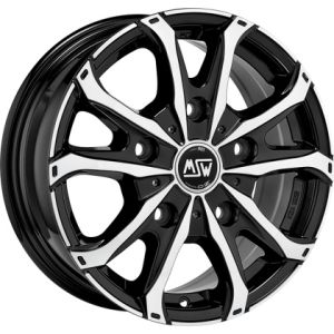 MSW MSW 48 Van Felgen 18 Zoll 7.5J ET48 5x112 Glanz Schwarz/Poliert