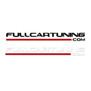 Fullcartuning Aufkleber mit rotem Streifen 100cm