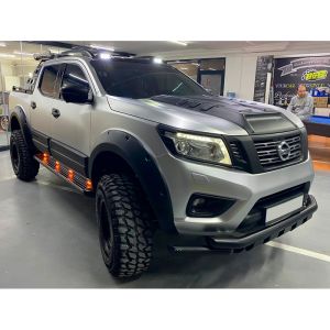 Oneway Vorne und Hinten Kotflügelverbreiterung Schwarz ABS Plastik Nissan Navara