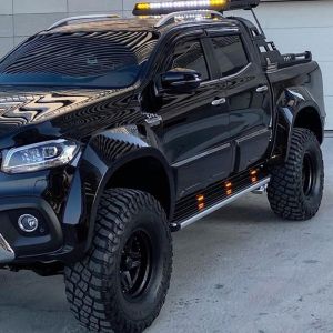 Oneway Vorne und Hinten Kotflügelverbreiterung Schwarz ABS Plastik Mercedes X-Class