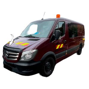 Oneway Motorhaubenschutz Schwarz ABS Plastik Mercedes Sprinter Facelift