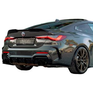 Oneway Hinten Stoßfänger Seitenteile Schwarz ABS Plastik BMW 4-serie LCI
