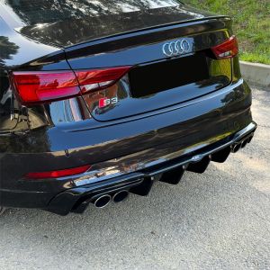 Oneway Hinten Diffusor Schwarz ABS Plastik Audi S3 Facelift